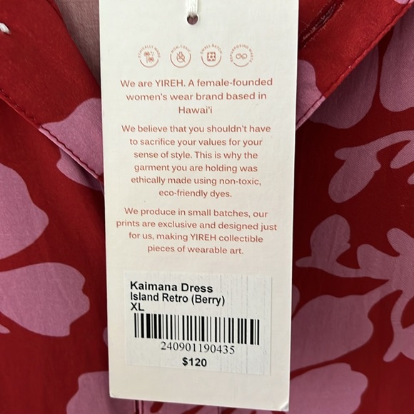 Yireh Red Floral Women's Dress - Picture 3 of 4